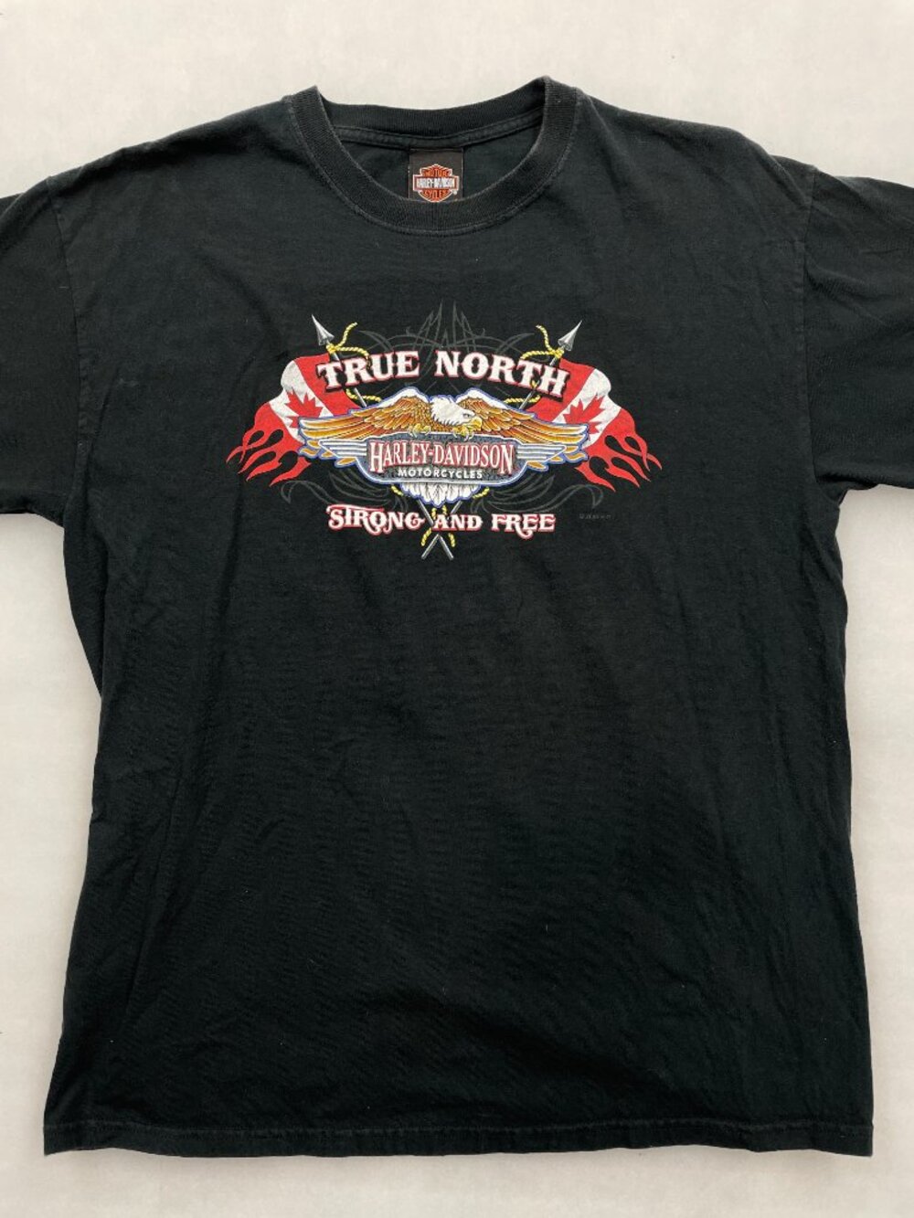Harley Davidson Red Rock PEI Canada True North T-Shirt Charlottetown Men's L